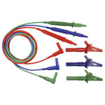 Cliff CIH29917 Safety Test Lead Set 4mm Plug 1.5m Blue/Green/Red