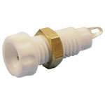 Cliff CL1464A Jack Socket Vertical 4 mm Pin White 1 pc