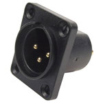 Cliff CP30060 XLR Sleeve Plug 3 Pins Straight Black 1pc