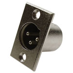 Cliff FC6105 XLR Connector 3 Straight Pins Silver 1 pc