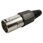 Cliff FC6155 XLR Connector Plug Straight 4-Pin Silver 1 pc