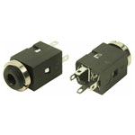Cliff FC681375V Socket 3.5mm Stereo Audio Jack 3 Pins Black 1 pc