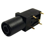 Cliff FCR7350B Safety Jack Socket Right Angle 4mm Pin Black 1 pc