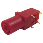 Cliff FCR7350R Safety Jack Socket Red Right Angle Pin 4mm 1pc
