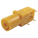 Cliff FCR7350Y Safety Jack Socket Right Angle 4mm Pin Yellow 1pc