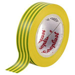 Coroplast 302-25-GN Electrical Tape Green/Yellow 25m x 15mm PVC Insulating