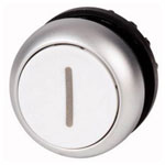 Eaton 216611-WH M22 Pushbutton White 1 piece Single Polished Button