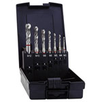 Exact 43694 CNC Tap Set 7-Piece Metric RH Cutting DIN 371 HSS-E Shape C