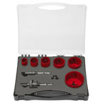 Exact 70604 Hole Saw Set 9-Piece Variable Teeth, Low Vibration, Durable