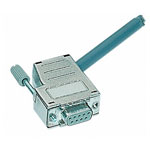 Harting 09670090435 D-SUB Housing 9-Pin Plastic Metallised Silver 180°/45°