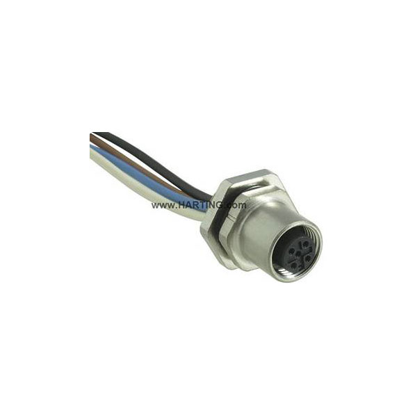 Harting 21033112400 M12 Sensor/Actuator Connector 4-Pin Built-in S...
