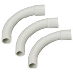Heidemann 13167 Bend EN20 Grey, 3 pcs, 90° Angle, Pre-shaped Sleeve