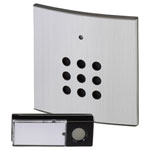 Heidemann 70821 HX Wireless Door Bell Set Alu Finish, 8 Melodies, LED Alert