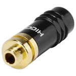 Hicon HI-J35S-SCREW-F 3.5mm Jack Black, Gold-Pins, Lockable, 3 Pins