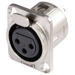 Hicon HI-X3DF-G XLR Connector 3-Pin Sleeve Socket Straight Black