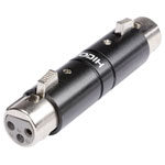 Hicon HI-X3X3-FF XLR Adapter, Socket-Socket, 1 Piece, Durable Design