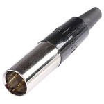 Hicon HI-XMCM3 Mini XLR Connector Plug, 3 Pins, Straight, Silver