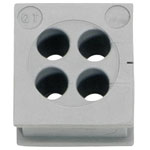 Icotek 42580 QT 4/3 Cable Grommet Dia3mm Elastomer Grey 1 piece