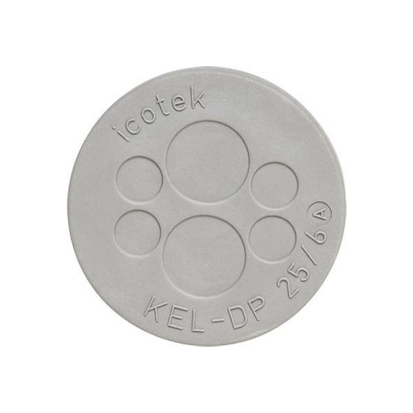 Icotek 43533 KEL-DP 25/4 Cable Grommet 8mm Elastomer Grey 1 piece