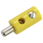 Kahlert Licht Mini Jack Plug Straight Pin 2.6mm Orange 1 piece Cross-hole