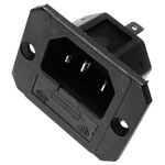 Martin Kaiser 750/sw IEC Connector 2+PE 6.3A Black With Fuse Compartment