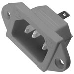Martin Kaiser 781/gr IEC Connector Plug Vertical 2+PE Pins 10A Grey 1piece