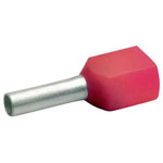 Klauke 8718 Twin Ferrule 1mm² Partially Insulated Red 1000 pieces