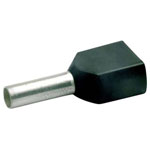 Klauke 8728 Twin Ferrule 1.5mm² Partially Insulated Black 1000 pieces