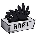 L+D 14680 Nitrile Gloves Black Size S Disposable 100pcs