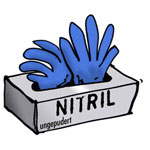 L+D 14694 Nitrile Gloves Blue Disposable Size M 100 Pcs
