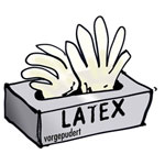 L+D 14699-8 Latex Disposable Gloves, Size 8 (M), 100 pcs, Pressed