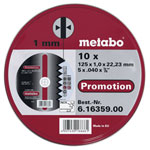 Metabo 616359000 Cutting Disc 125mm Steel/Stainless 10pcs Multipurpose