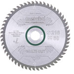 Metabo 628083000 Circular Saw Blade, Carbide, 216x30mm, 60 Teeth