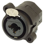 Neutrik NCJ9FI-H Combo Socket 3-Pins Black Right Angle 6.35mm XLR/Jack Plug