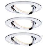 Paulmann 93488 Nova Flush Mount Light Set, LED 18W, Chrome, Energy-Efficient