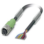 Phoenix Contact 1430637 SAC Cable 12P PUR Black M12 SPEEDCON 5m A-coded