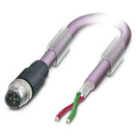 Phoenix Contact 1507243 Bus Cable PUR Violet M12 2m PROFIBUS Shielded