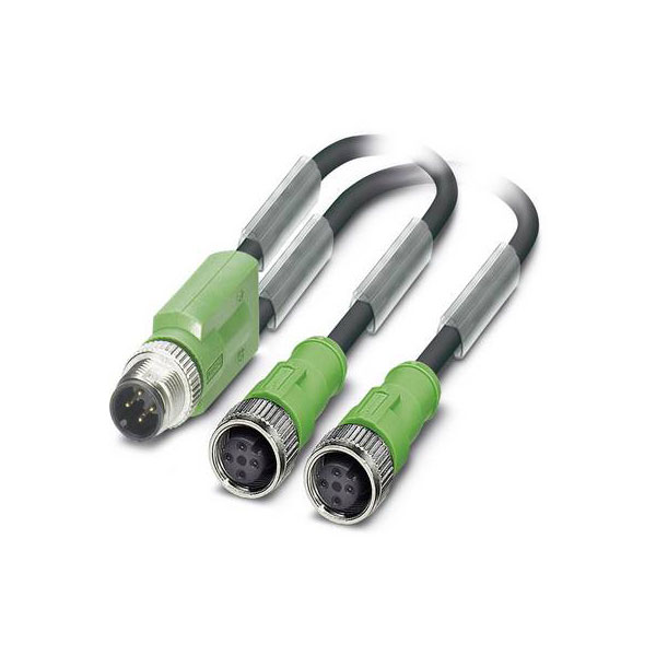 Phoenix Contact 1510722 Sensor/Actuator Cable 4P M12 A-Coded Black...
