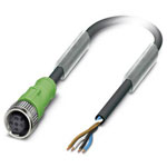 Phoenix Contact 1515743 SAC Cable 4-Position PVC Black M12 A-coded 10m