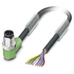 Phoenix Contact 1522545 Cable 1.5m 8-pos Angled M12 Plug Halogen-free