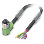 Phoenix Contact 1522639 Sensor/Actuator Cable 8P A-Coded 3m Black-Grey
