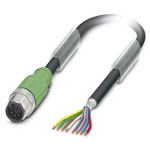 Phoenix Contact 1522778 Sensor/Actuator Cable 8P M12 1.5m Shielded Black