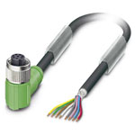 Phoenix Contact 1522930 SAC Cable 8P 5m PUR M12 Angled A-Coded Shielded