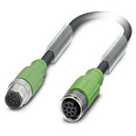 Phoenix Contact 1522998 Sensor/Actuator Cable 8-position 3m Shielded Black