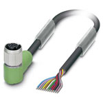Phoenix Contact 1554898 SAC Cable 12-pos PVC 1.5m M12 A-coded Angled Socket