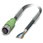 Phoenix Contact 1682948 SAC Cable 5P 3m PUR M12FS Black-Gray Shielded