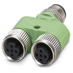 Phoenix Contact 1683468 Y Distributor M12 Plug to 2x M12 Socket Straight