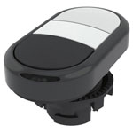 Pizzato Elettrica E21PDRL10221 Double Head Pushbutton Planar White/Black