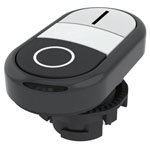 Pizzato Elettrica E21PDRL1AAAA Double Head Pushbutton Planar White/Black