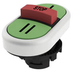 Pizzato Elettrica E21PTRS9AAAY Triple Head Pushbutton Green/Red/Green